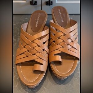 Donald Pliner Flore Brown Slip-on Wedges Size 8M